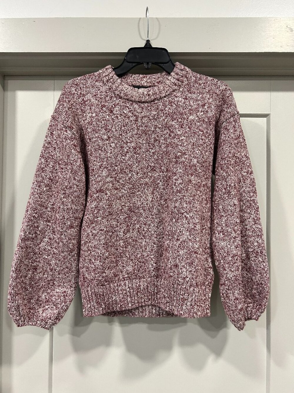 J.CREW Red and White Sweater In Small